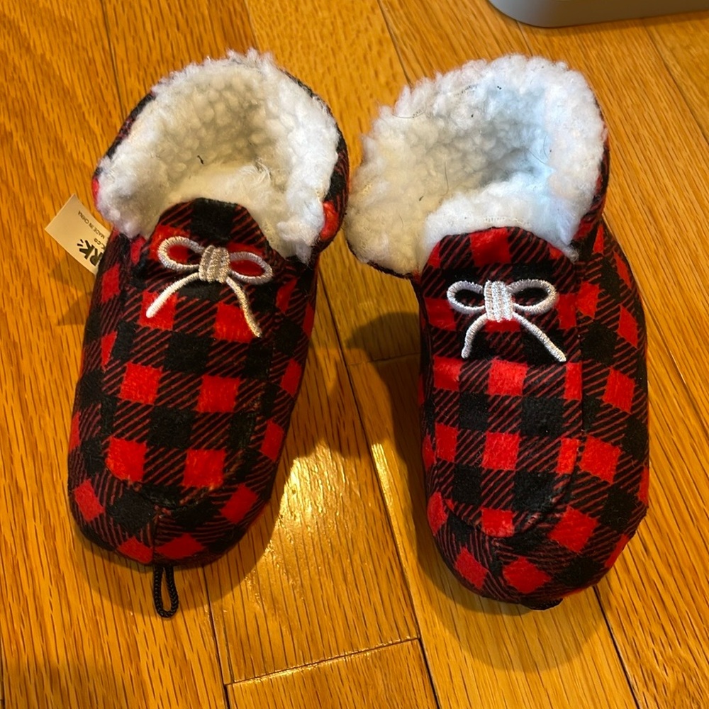 Like new plaid slipper dog toys for small dogs